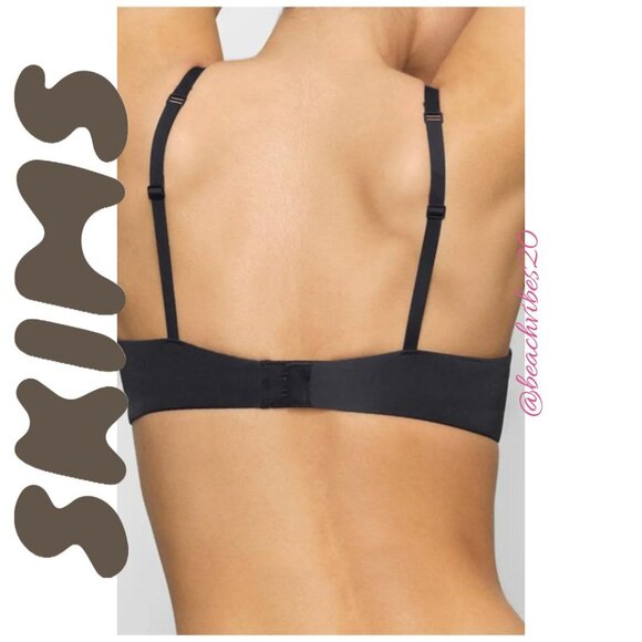 SKIMS Wireless Form Push-Up Plunge Bra Onyx 38DD NWT O-407 - Picture 2 of 4